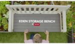 Keter Eden 265L Grey Outdoor Garden Storage Bench - Stylish & Durable Seating Solution
