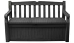 Keter Eden 265L Grey Outdoor Garden Storage Bench - Stylish & Durable Seating Solution