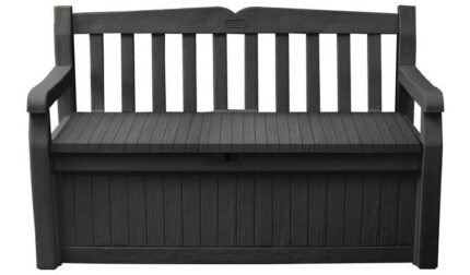 Keter Eden 265L Grey Outdoor Garden Storage Bench - Stylish & Durable Seating Solution