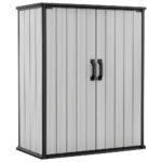 Keter Premier Tall 1400L Outdoor Storage Cupboard - Durable, Weather-Resistant Garden & Tool Organizer (4.6 x 2.4ft)