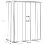 Keter Premier Tall 1400L Outdoor Storage Cupboard - Durable, Weather-Resistant Garden & Tool Organizer (4.6 x 2.4ft)
