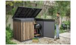 Keter Signature Oak 2020L Horizontal Garden Storage Shed - Durable & Stylish Outdoor Organization