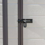 Keter Manor Pent 6x6ft: Durable Outdoor Garden Storage Shed with Window and Lockable Door - Brown