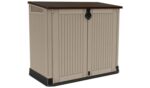 Keter Store It Out Midi 880L Garden Storage Box - Beige/Brown | Durable & Weather-Resistant Outdoor Solution