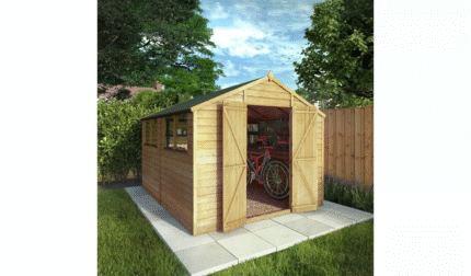 Mercia Premium 10x8ft Wooden Overlap Garden Shed - Spacious & Secure Outdoor Storage