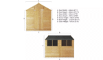 Mercia Premium 10x8ft Wooden Overlap Garden Shed - Spacious & Secure Outdoor Storage