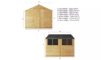 Mercia Premium 10x8ft Wooden Overlap Garden Shed - Spacious & Secure Outdoor Storage