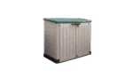 Keter Store It Out Max 1200L - Versatile Outdoor Garden Storage Box for Tools, Furniture, and Wheelie Bins (Beige/Green)