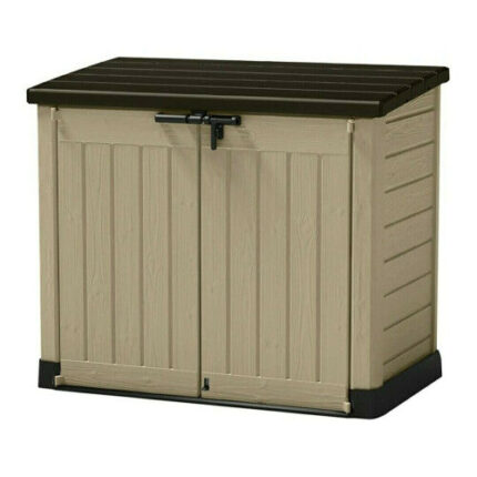 Keter Store It Out Max 1200L - Versatile Outdoor Garden Storage Shed for Tools, Furniture, and Bins (Beige Brown)