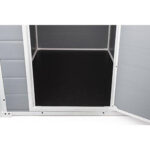 Keter Manor Grey 6x4 ft Durable Outdoor Plastic Garden Storage Shed with Window and Ventilation