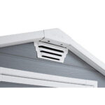 Keter Manor Grey 6x4 ft Durable Outdoor Plastic Garden Storage Shed with Window and Ventilation