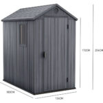 Keter Darwin 6 x 4ft Grey Garden Shed - Durable, Low-Maintenance Outdoor Storage