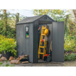 Keter Darwin 6 x 4ft Grey Garden Shed - Durable, Low-Maintenance Outdoor Storage