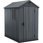 Keter Darwin 6 x 4ft Grey Garden Shed - Durable, Low-Maintenance Outdoor Storage